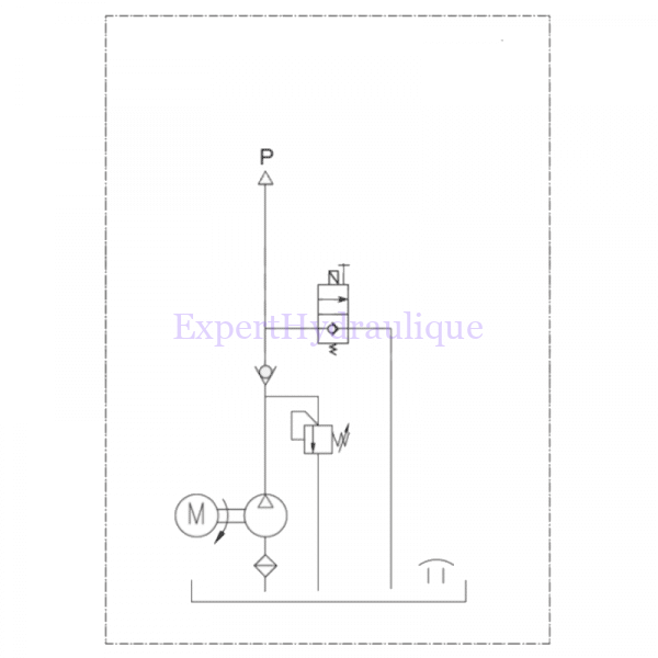 Schéma centrale hydraulique centrale simple effet.