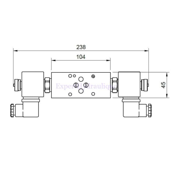 ED3FLOT12V Position flottante CETOP 3 à monter en sandwich commande électrique 12 volts