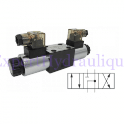 Distributeur CETOP P T communicants vers B et A fermé.