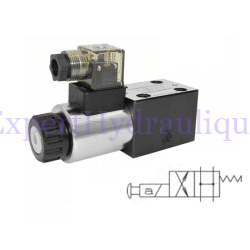 Distributeur électrique CETOP simple bobine schéma en H.