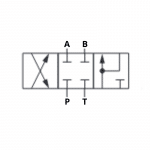 Schéma distributeur CETOP A B P T fermé.