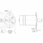 Schéma flasque avant OMM Danfoss - 151G0211.