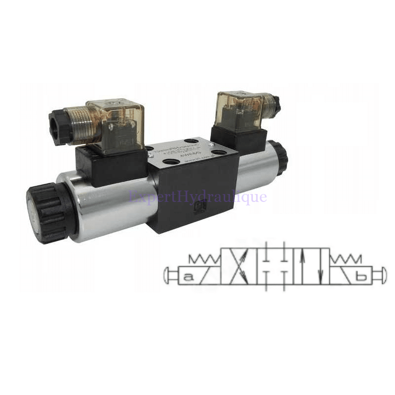 Distributeur CETOP A B P T fermé – arrêt d'urgence Distributeur CETOP A B P T fermé – arrêt d'urgence.