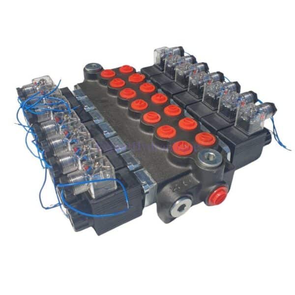 Distributeur 7 fonctions électrique DE 12-24V 50L-min Distributeur 7 fonctions électrique DE 12-24V 50L-min