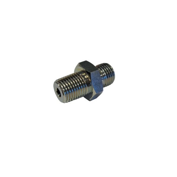 RD014BM014TM (1) Raccord droit réduction mâle 1/4 BSP - mâle 1/4 BSPT – Image 1