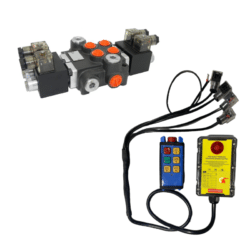 Kit distributeur électrique 2 DE 50 Lmin + kit de commande précâblé 4 boutons