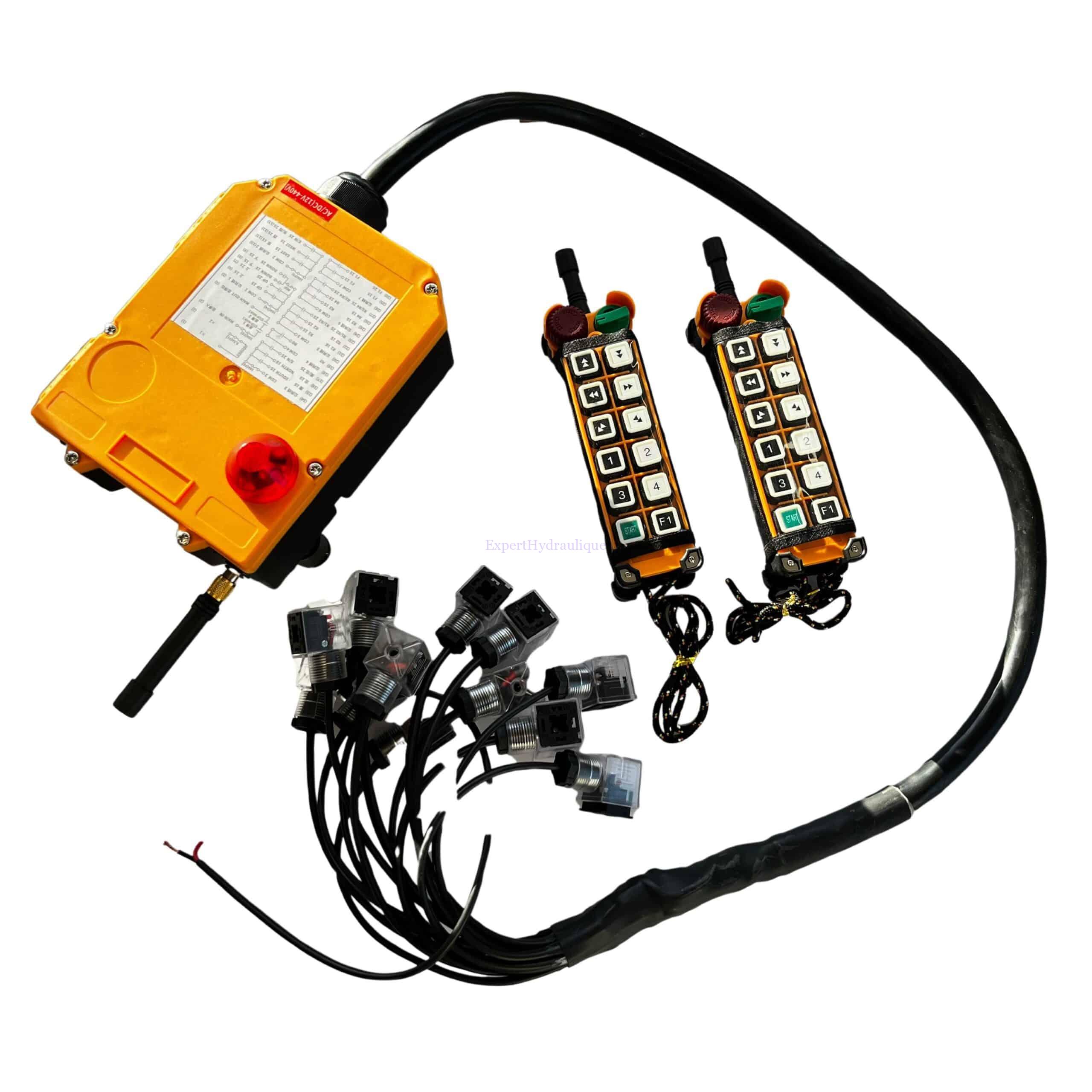 Kit de 2 commandes radio sans fils 12 boutons précablée Kit de 2 commandes radio sans fils 12 boutons précablée – Image 1