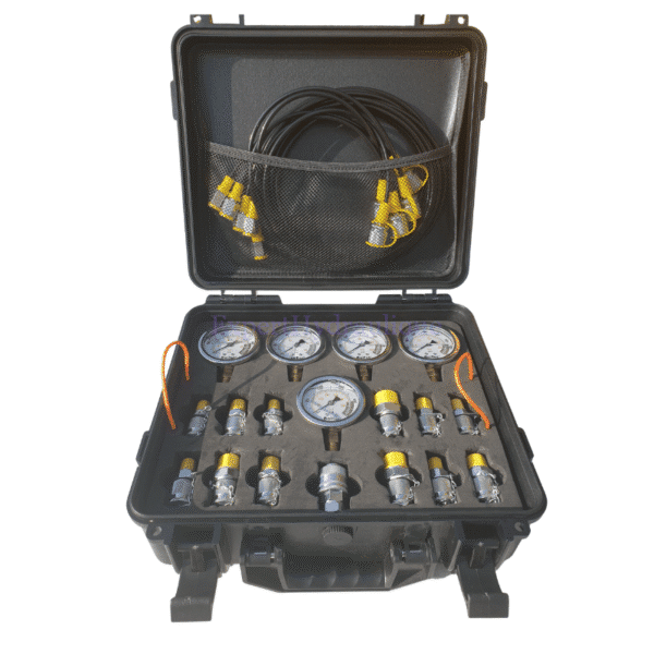Valise de test pression 5 manomètres 26 prises de pression