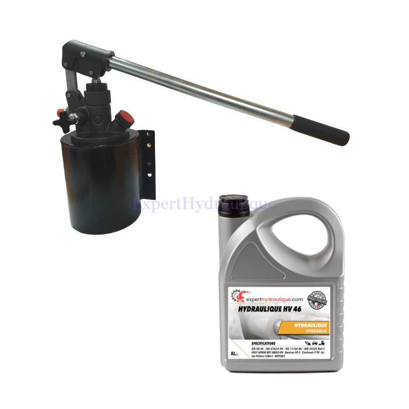 Kit Pompe manuelle et Huile hydraulique HV46 Kit Pompe manuelle et Huile hydraulique HV46