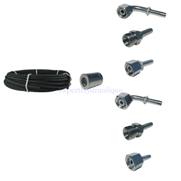 Kit sertissage départ 75m Tuyaux, 144 Embouts, 150 Jupes