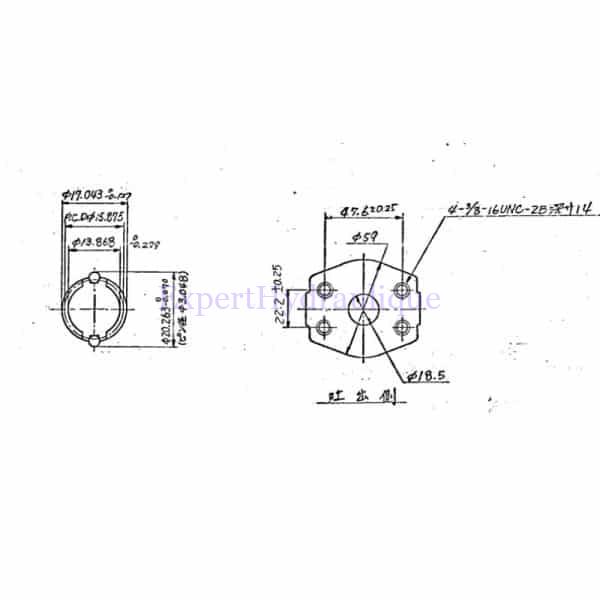Pompe Kayaba 1P3052AK et KRP4-17AE pour minipelle Hitachi – Image 2