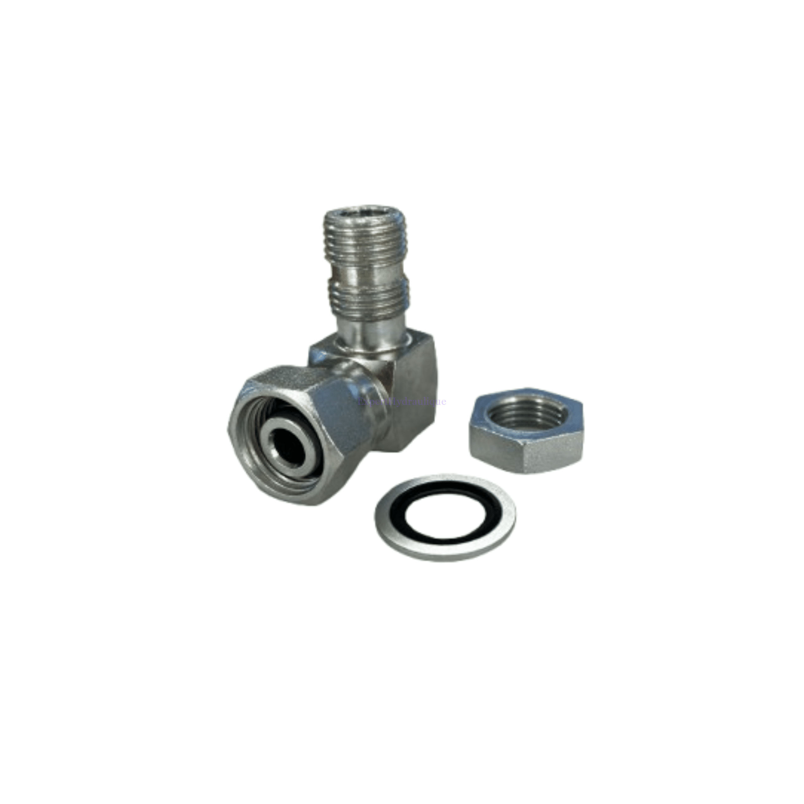 Coude compact Mâle M16x150 avec contre écrou - Femelle 12L Coude compact Mâle 1/2" BSP contre écrou - Femelle 12L – Image 1