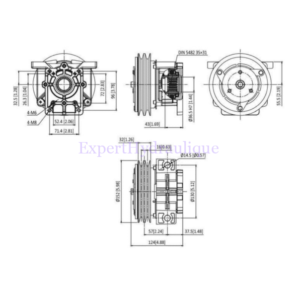 Embrayage électro magnétique pour pompe hydraulique groupe 2 et 3 – Image 4
