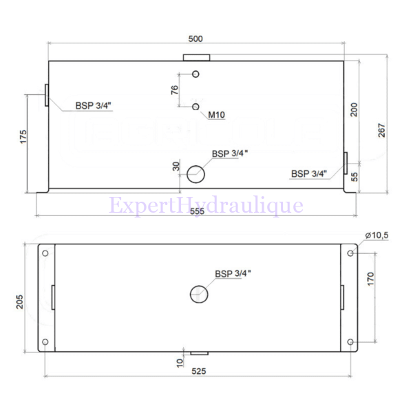 Réservoir hydraulique 20 litres universel – Image 2