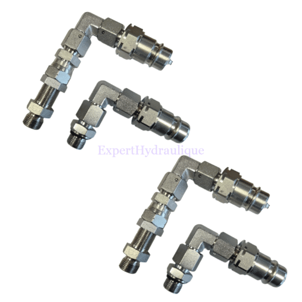 Kit raccords push pull 1-2 pour 2 fonctions DE distributeur 40L Mâle
