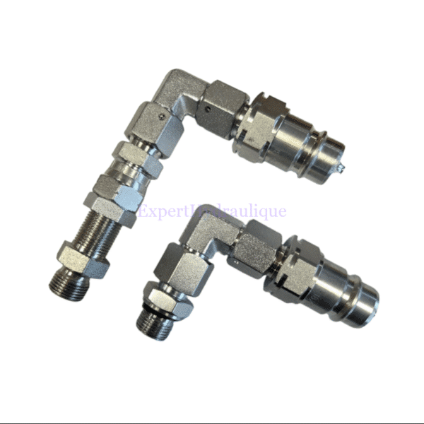 Kit raccords push pull 1-2 pour un double effet distributeur 40L Mâle Kit raccords push pull 1-2 pour un double effet distributeur 40L Mâle