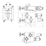 Schéma Régulateur de débit bidirectionnel BVR 1203 B 1-2BSP 12V