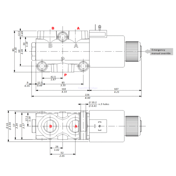 Sélecteur de fonction hydraulique 140l/min empilable Walvoil – Image 5