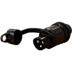 Prise électrique 3 PLOTS 12/24V mâle