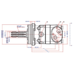 Moteur hydraulique OMT arbre PTO 1"3/8 Danfoss – Image 3