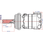 Moteur hydraulique OMT arbre PTO 1"3/8 Danfoss – Image 2
