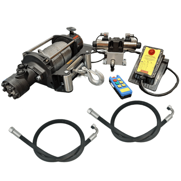 Kit treuil 1 Kit treuil hydraulique 4.5 tonnes avec radio commande – Image 1