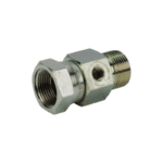 Raccord mâle - femelle avec orifice pression 1/8"BSP