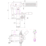 Pompe manuelle hydraulique double effet 25 cm3 avec réservoir – Image 3