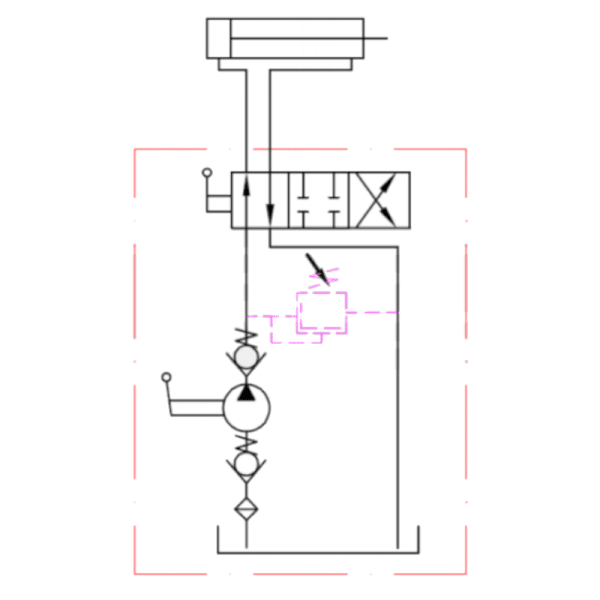 Pompe manuelle hydraulique double effet 25 cm3 avec réservoir – Image 4
