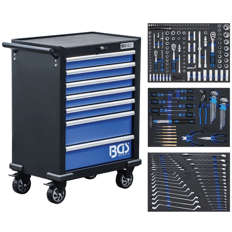 Servante d'atelier 7 tiroirs 263 outils Servante d'atelier 7 tiroirs 263 outils