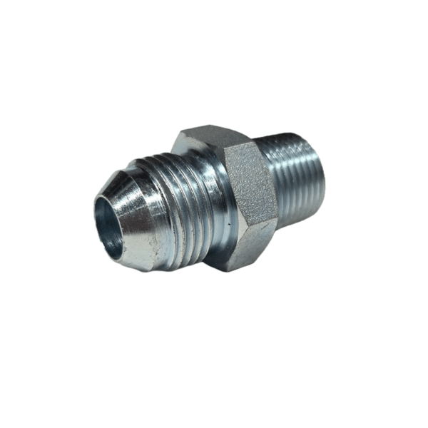 Raccord adaptateur JIC (UNF) mâle – NPT mâle Raccord adaptateur 9/16 JIC (UNF) mâle - 1/2 NPT mâle – Image 1