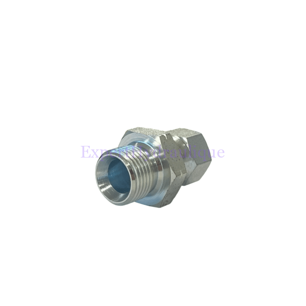Raccord adaptateur mâle 12L (M18x150) – femelle 9-16 JIC (UNF) Raccord adaptateur mâle 12L (M18x150) - femelle 9-16 JIC (UNF) – Image 1