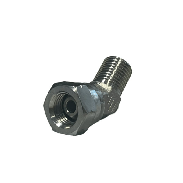 Raccord coudé 45 égal BSP mâle - femelle tournant – Image 2
