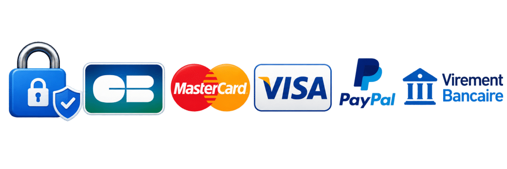 Icônes de paiement sécurisées en ligne