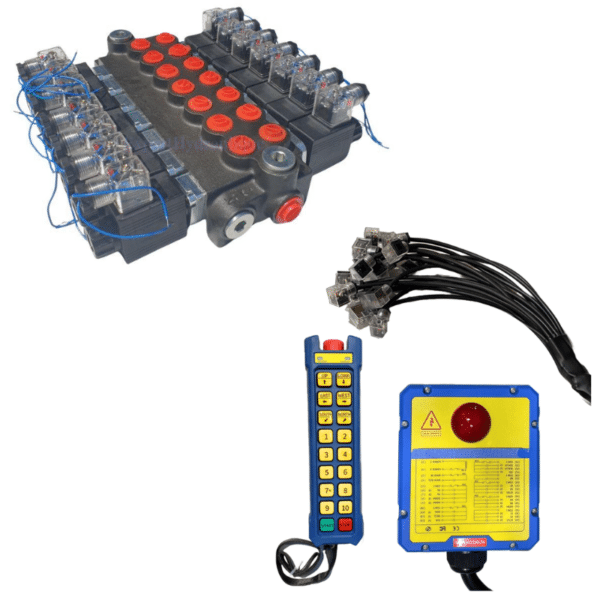 Kit distributeur électrique 7DE 50Lmin + kit de commande précâblé Kit distributeur électrique 7DE 50Lmin + kit de commande précâblé