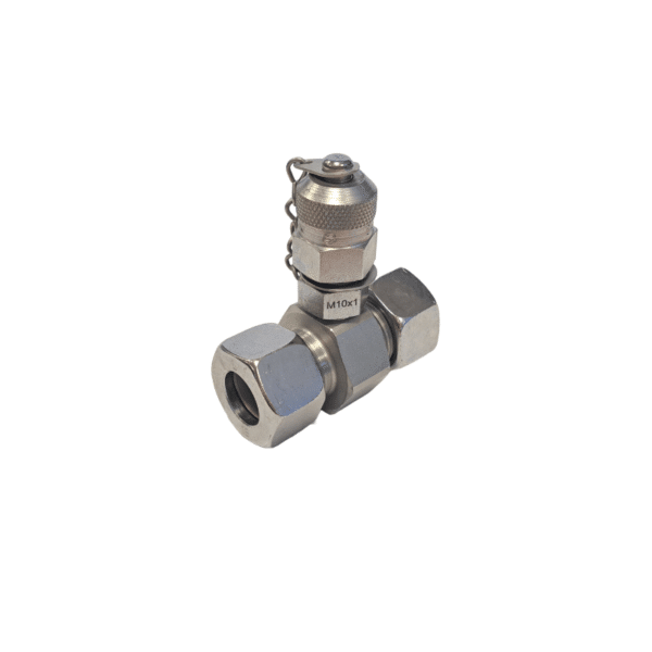 Té en 15L (M22x150) Raccord femelle 15L - tube 15 mm avec Minimess 16x200 – Image 1